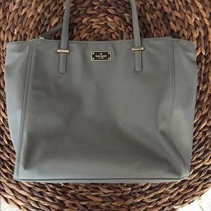 Kate Spade tote & wristlet Gray Nylon